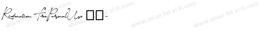 Ridenation FreePersonalUse 常规字体转换